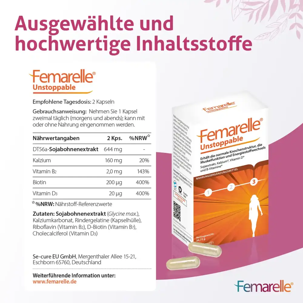 Femarelle Unstoppable erhält die normale Knochenfunktion